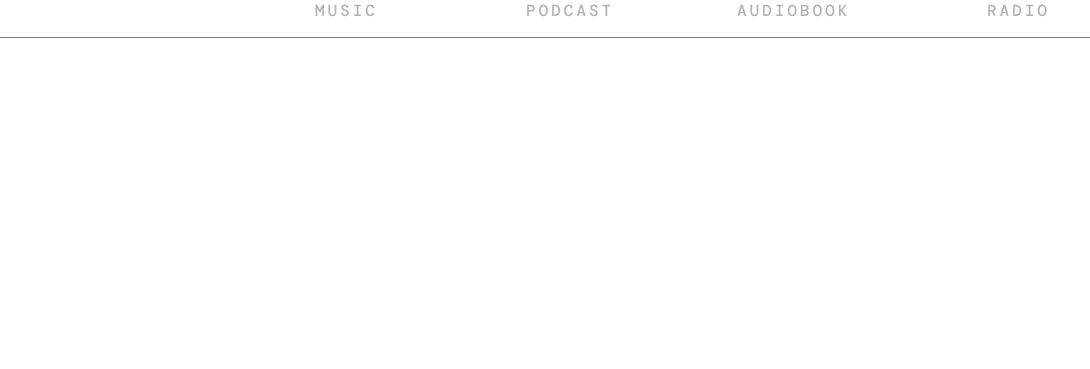 Partner coverage across music, podcast, audiobook, and radio categories